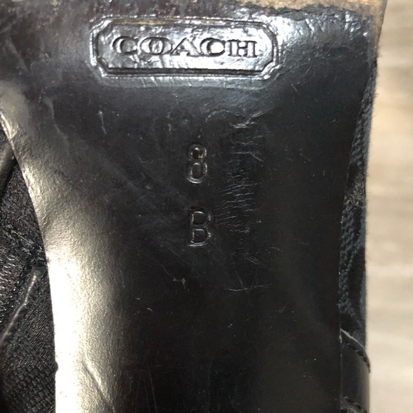 Coach | Bibi Ankle Boots Black Canvas Coach Print Size 8 - Picture 4 of 11